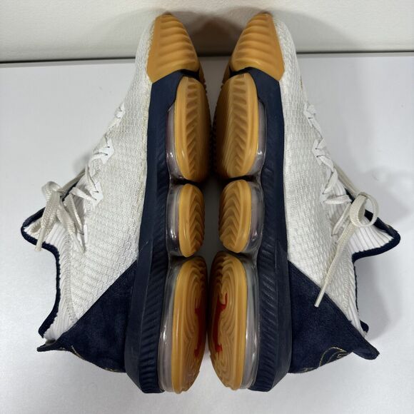 Nike Lebron XVI Low USA Men's Size 11.5 Navy White Gold Gum CI2668 101 - Picture 8 of 15